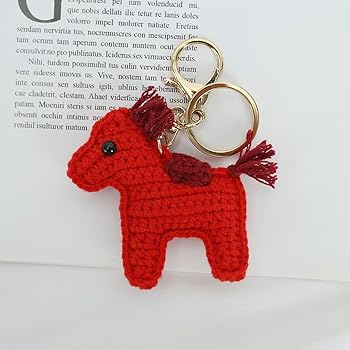 Amazon.co.jp: [luchike] かわいい馬のキーホルダーノベルティニット